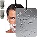 Mirror On A Rope ReflectXL Shower Mirror Our Largest Mirror. Shatterproof. Easily Eliminate Fog and Shadows. Includes Two Removable Adhesive Hooks and an Adjustible Rope (Wet Steel)