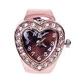 Finger Watch - SODIAL(R)20 mm Ring Watch Finger Watch Ring Rose Gold