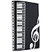 WOGOD Music Sheet File Paper Documents Storage Folder Holder Plastic.A4 Size,40 Pockets (1Black+1Transparent)