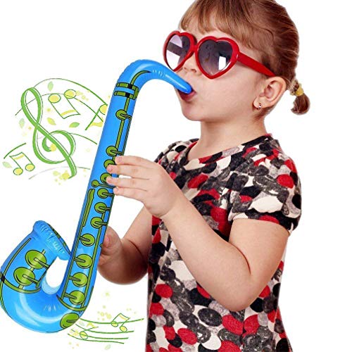 image for Wenosda 6pcs Inflatables Guitar Saxophone Microphone Beth Keyboard Mus