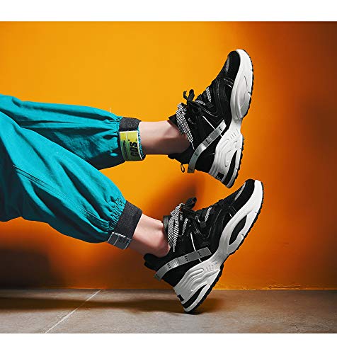 Men's Retro Color Blocked Fashion Sneakers Sport Running Shoes Walking Casual Athletic Shoes(3,6.5)