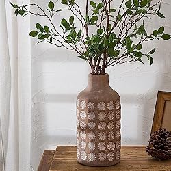 LUKA Ceramic Rustic Farmhouse Vase,10 inch