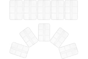 minkissy 10pcs 6-compartment Plastic Nail Charms Storage Box Beads Organizer Container for Jewelry and Art