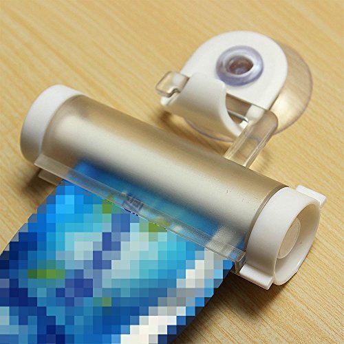 Sky Fish Squeezer Plastic Rolling Tube Toothpaste Dispenser Toothpaste Holder Toothpaste Press Holder Suitable for cosmetics and toothpaste and so on white - Thumbnail 2