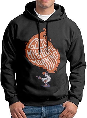 Hane Sea Men's Good Morning Classic Cotton Long Sleeve Hoodie Sweatshirt