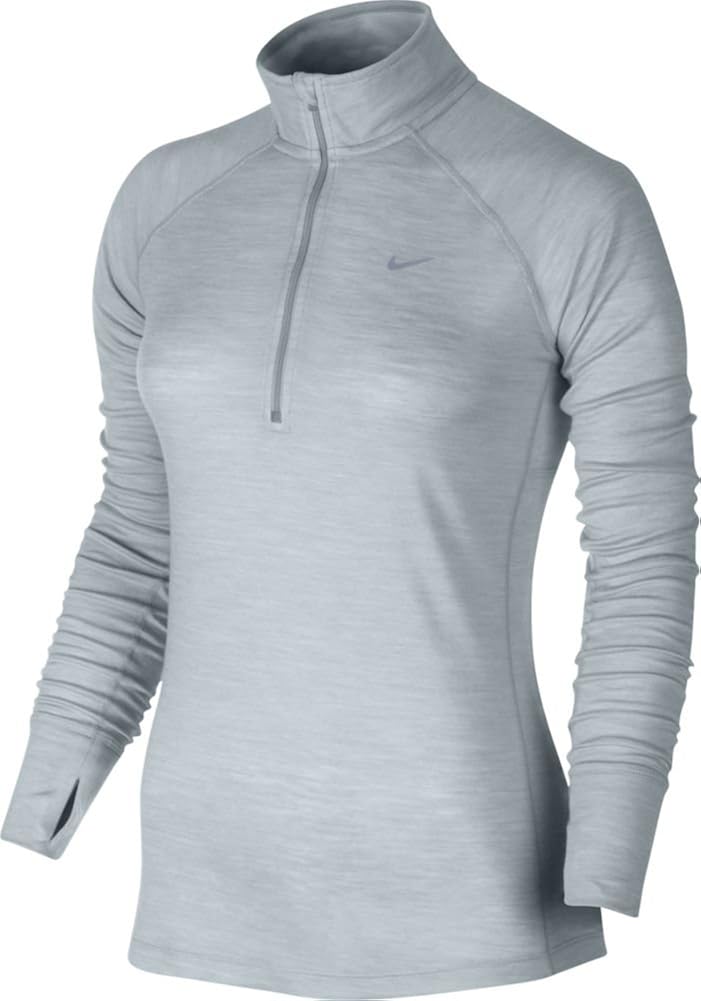 Amazon.com : Nike Womens Dri-FIT Wool Half Zip Pullover - Small - Silver : Athletic Warm Up And 