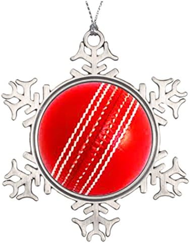 Eryoubs Personalised Christmas Tree Decoration Cricket ball design gifts and products Outdoor Decorations