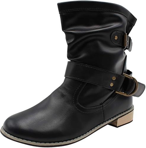 wide calf biker boots