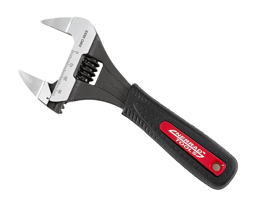 Nerrad Tools NTSWO6XS Extra Slim Adjustable Super Wide Opening Irega Wrench, Silver, 6-Inch