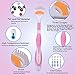 Bearals Tongue Cleaner, Tongue Scraper with Extra 50 Counts Floss Picks for Oral Care (Pack of 4)