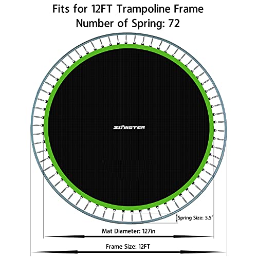 Zoomster Replacement Jumping Mat, Fits 12FT Round Trampoline Frame with