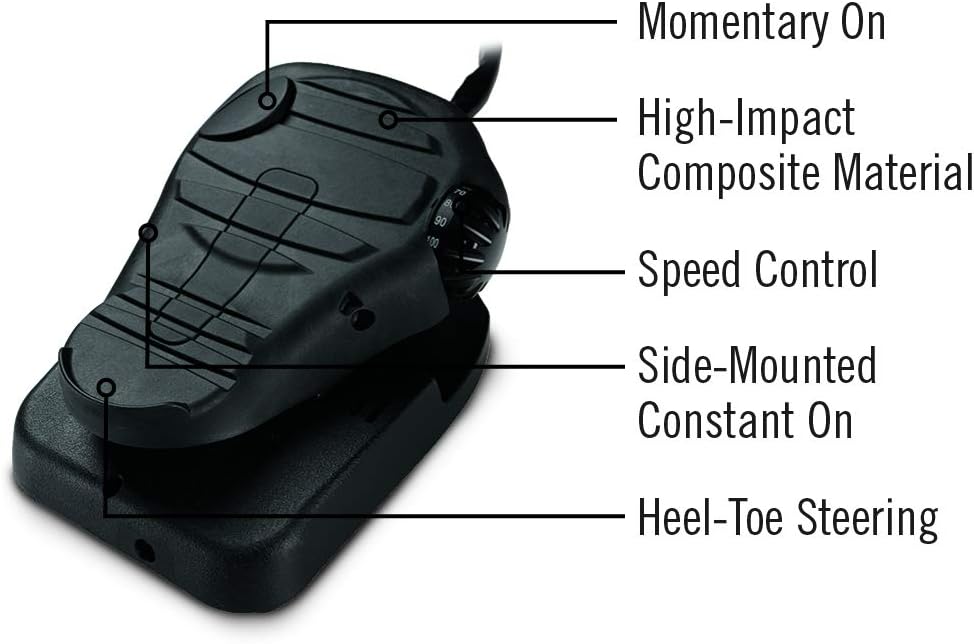 MinnKota Edge Bowmount Foot Control Trolling Motor with Latch and Door Bracket: Sports & Outdoors