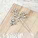 Unicra Bride Wedding Crystal Hair Pins Wedding Bridal Hair Pieces Accessories for Women and Girls Pack of 3 (Silver)