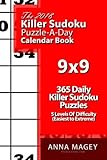 The 2018 Killer Sudoku 9x9 Puzzle-A-Day Calendar Book: 2018 Killer Sudoku puzzle book for 365 daily by Anna Magey