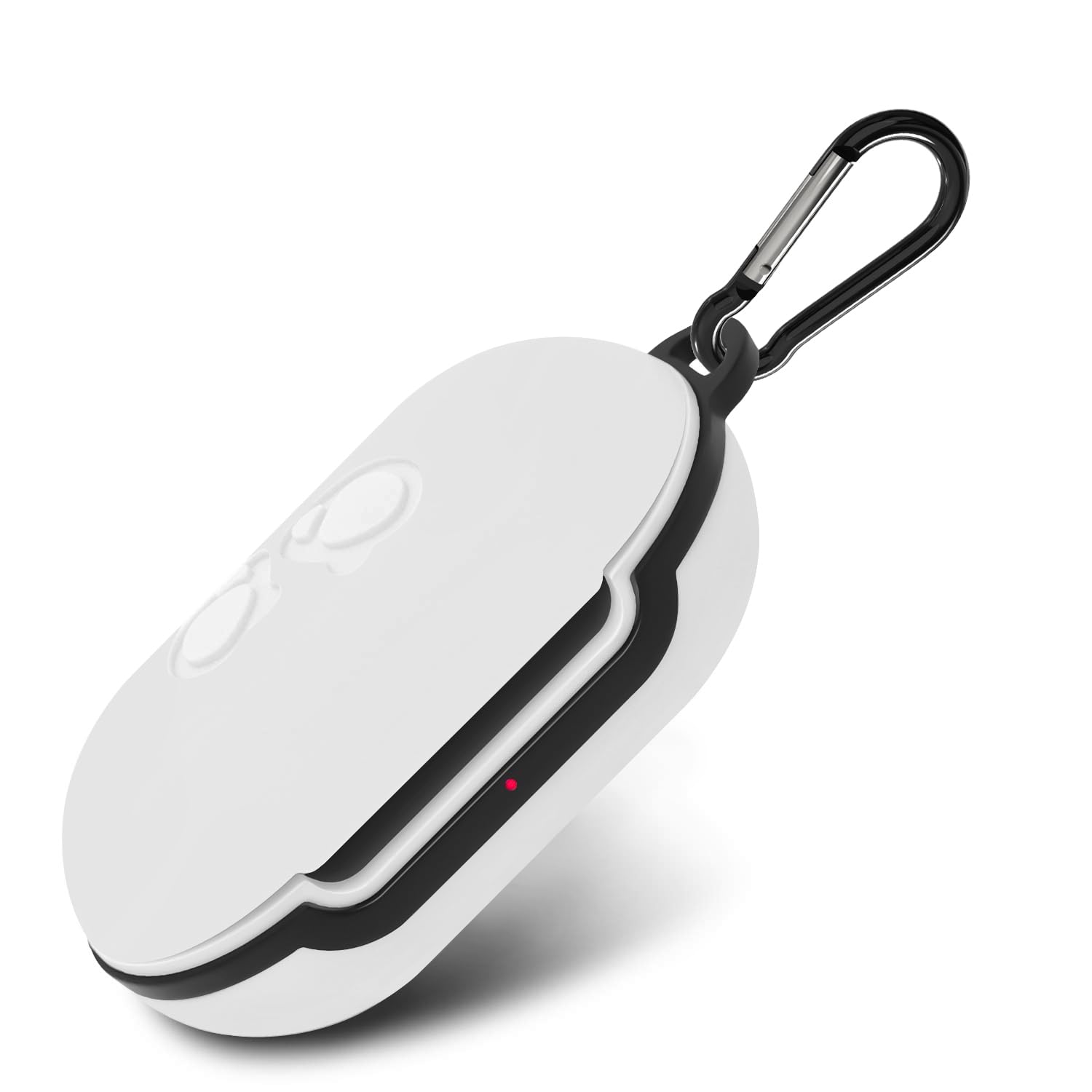 Geekria Silicone Cover Case for Samsung Galaxy Buds+, Buds 2 True Wireless Earbuds, Earbud Protection with Keychain (White)