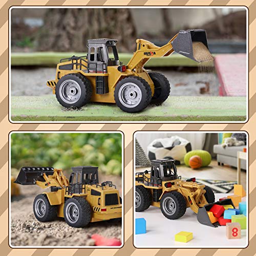 SGILE RC Remote Control Truck Toy, Full Function Alloy Construction Vehicle for Kids, Medium - Thumbnail 2