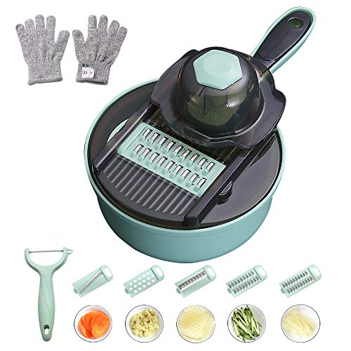 WORTHBUY Mandoline Slicer with CutResistant Gloves, Hand Protector and