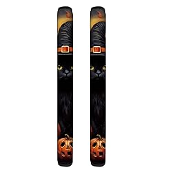 ASQVTIFE Black Cat Refrigerator Handle Covers Set