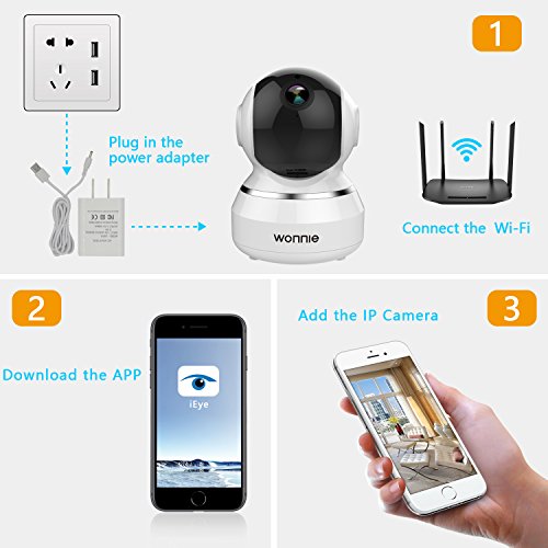 image for WONNIE Home Camera - Wireless IP Camera with Two-way Audio, Night Visi