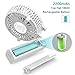 OPOLAR Small Hand Held Battery Operated USB Fan, Personal Portable Rechargeable Fan with 2200mAh Battery and 3 Settings for Travel Home Office and Outdoor Use - White