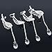 YSTD 1Pair Angel Wing Silver Crystal Chain Drop Dangle Ear Cuff Stud Clip Earrings (Ear stud)