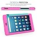 MoKo Case for Amazon Fire HD 8 (2016 6th Generation) - [Honey Comb Series] Light Weight Soft Silicone Back Cover [Kids Friendly] for Fire HD 8 Tablet (6th Gen, 2016 release Only), Magenta