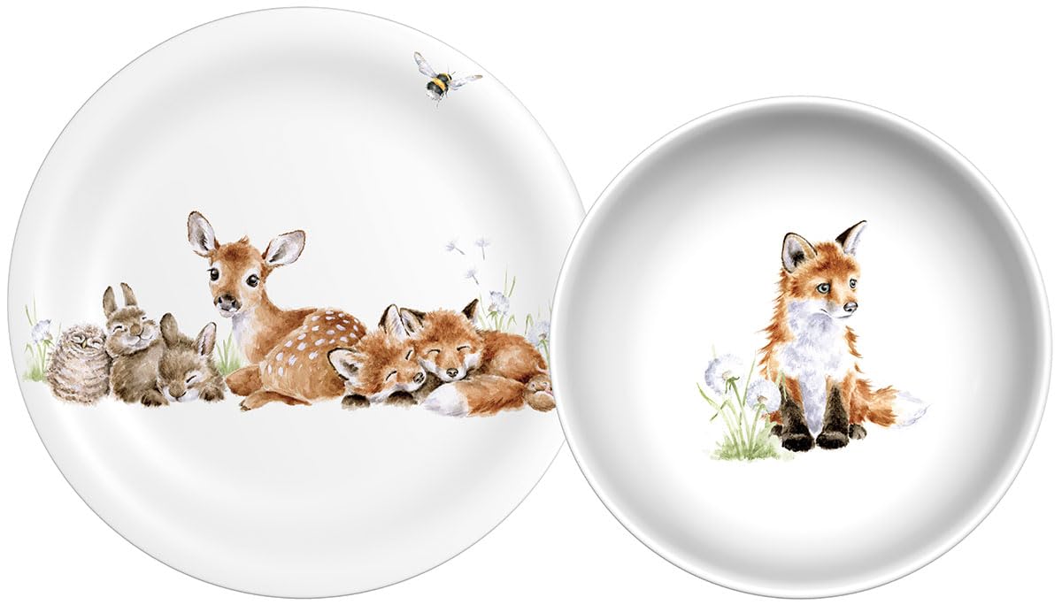 Wrendale Designs Little Wren Childs Melamine Plate & Bowl Set