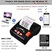 Portable Mobile 58mm Bluetooth Thermal Printer MUNBYN High Speed Direct Mini Printer with Leather Case, Compatible with Android iOS Windows Systems and ESC/POS Print Commands Set