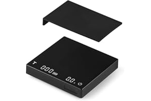 MHW-3BOMBER Mini Coffee Scale with Timer,Rechargeable Espresso Scale with Gravity Sensing,2kg/0.1g Precision Scale for Espresso&Pour-Over Coffee,Portable Digital Kitchen Scale,Black ES6029B-OS