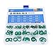 HOKUGA: 150pcs Green FKM O Rings Rubber Kit 15Sizes O ring Seal Rubber Sealing O-rings Washer Gasket O-Ring Set Assortment Set Kit Box