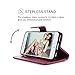 For iPhone 6 Case, iPhone 6S Wallet Case, Premium Soft PU Leather Notebook Cover Embossed Totem Flower Design Case Kickstand Function Card Holder and ID Slot Slim Flip Protective Skin Shell, Rose