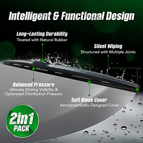 VIEW MAX Windshield Wiper Blades (QUIET) AllSeason Hybrid Blade, Automotive replacement