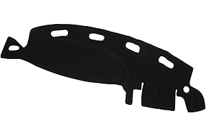 ACROPIX Car Dashboard Cover Compatible for Dodge for Ram 1998-2001, Protective Polyester Black Center Console Interior Trim D