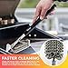 Renman Grill Brush and Scraper - Stainless Steel Bristle Free Head with No-Slip Plastic Handle Cleaner Tool for Weber Gas Charcoal Barbecue Grates