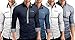 Grin&Bear Slim Fit men's contrasted placket shirt dress shirt, black, M, SH00513