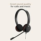 Jabra Evolve 20 UC Stereo Headset USB VoIP Softphone Noise Cancellation Black view 3