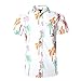 NUTEXROL Hawaiian Shirts Mens Bamboo Print Beach Aloha Party Holiday