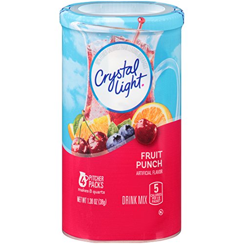 Crystal Light Fruit Punch Drink Mix (16 Pitcher Packets, 4 Canisters of