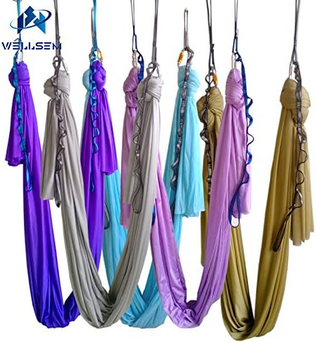 20 colors choice 5m/sets Aerial Flying Anti-gravity Yoga Hammock Swing Yoga body building workout fitness equipment