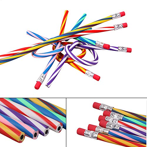 35 PCS Flexible Soft Pencil Magic Bend with Eraser for Children Writing Gift School Fun Equipment