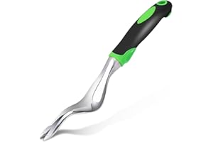 Kynup Garden Tools, Pitchforks, Garden Tools, Weeder Aluminum with Soft Rubberized Non-Slip Handle, Durable Garden Hand Tools Garden Gifts for Men Women