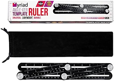 Universal Multi Angle Measuring Ruler - Myriad Ruler Fully Crafted from Top Quality Aluminum Universal Multi-Functional Ruler Template Tool for Professional or DIY use