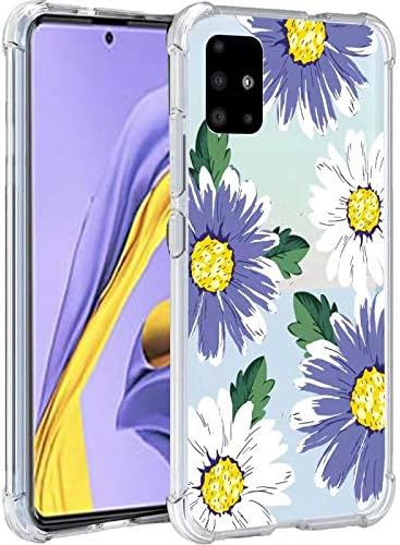 Ruisyi for Galaxy A71 Case, TPU Gasbag Anti-Drop Soft Back Cover Anti-Fall Non-Slip Flexible Rubber Phone Case Shock Absorption Case Cover for Samsung Galaxy A71 (Sunflower)