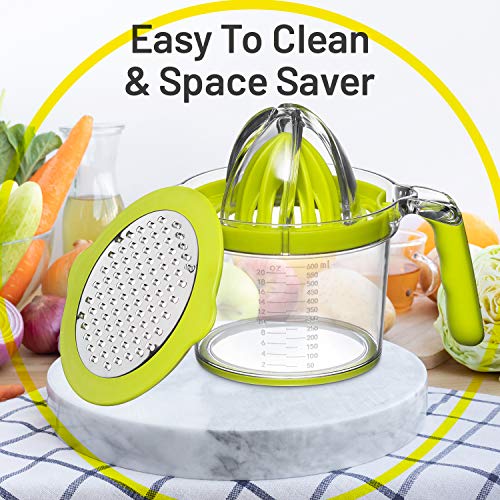 Eurolux 4in1 Manual Citrus Juicer with Swiss Made Fruit Knife