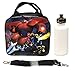 Disney Big Hero 6 Lunch Box Bag with Shoulder Strap and Water Bottle Featuring Hiro, Baymax Mech, Wasabi, Honey Lemon, Go Go, and Fred
