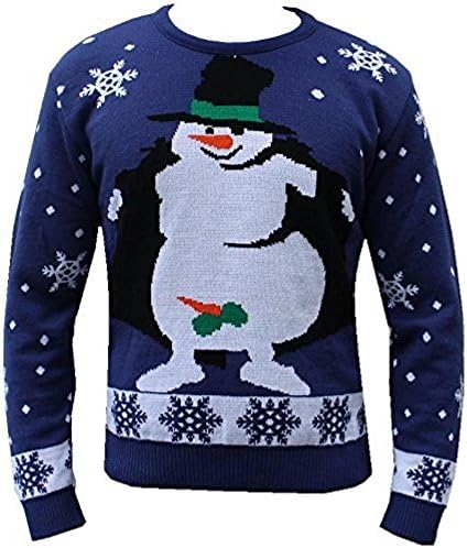 London Knitwear Gallery Christmas Rude Naughty Novelty Jumper Santa Flasher Retro