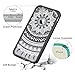SmartLegend iPhone 8 Case/iPhone 7 Case, Girls Women Slim Anti-Slip Clear Soft TPU Bumper + Hard PC Back Shockproof Full-Body Protective Cover for iPhone 7/8- Black Mandala