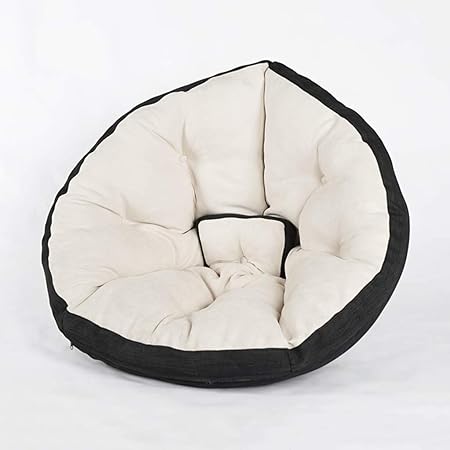 JIE KE Bean Bag Stuhl Indoor Outdoor Kind Erwachsene Spiel Stuhl Garten Bodenkissen Bequemes Sofa (Farbe : Black White)
