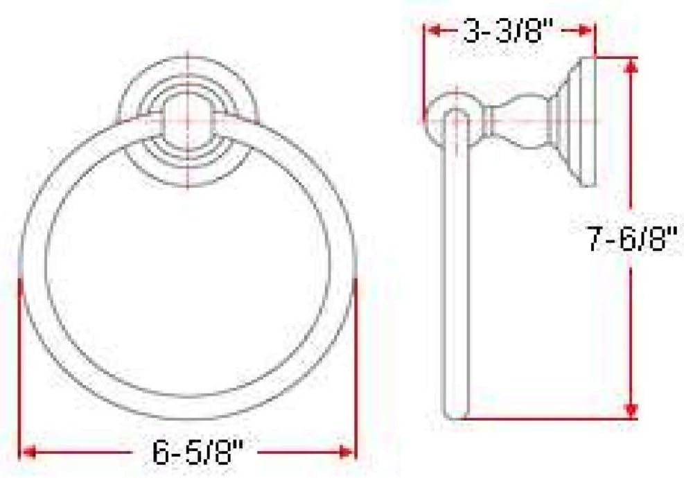 Design House 538421 Calisto Towel Ring, Oil Rubbed Bronze, One Size - - 