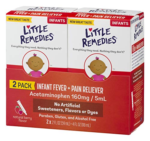 Little Remedies Infant Fever & Pain Reliever | Natural Berry Flavor | 2 FL OZ | 2 Pack - Thumbnail 5